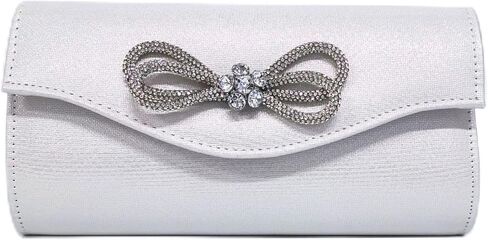 Gets Women Evening Bag Rhinestone Bow Clutch Purse for Women Party Wedding Prom Cocktail Formal Flap Handbags in Kuwait