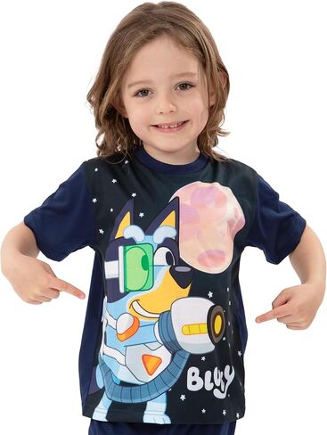 بيجامات Bluey ، Bingo Short Sleeve Boys Pajamas ، Kids PJs مع الأكمام القصيرة ، PJs الصيف للأولاد in Saudi Arabia