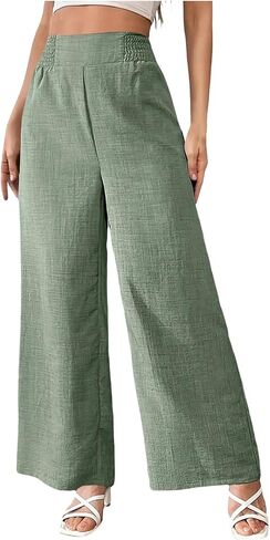 Women's Business Casual Dress Pants Trendy Dressy Casual Office Trousers High Waisted Stretch Yoga Workout Slacks in Saudi Arabia