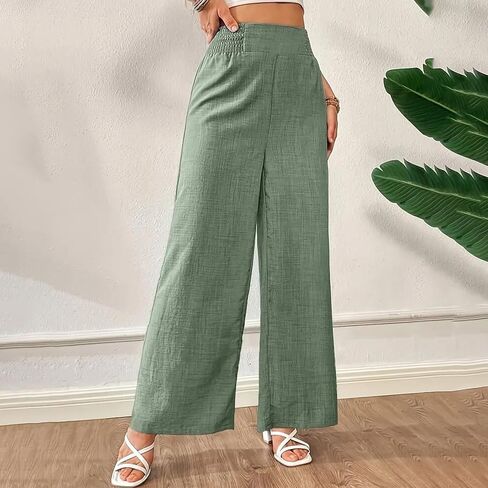 Women's Business Casual Dress Pants Trendy Dressy Casual Office Trousers High Waisted Stretch Yoga Workout Slacks in Saudi Arabia