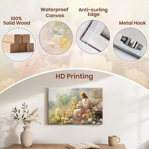 lamplig Pink Wall Art Flowers Canvas Prints Floral Pictures Gray Modern Romantic Artwork Blush Bloom Painting Stretched for Bathroom Living Dining Room Bedroom Home Wall Decor 12 x 16, 3 Panels in Kuwait