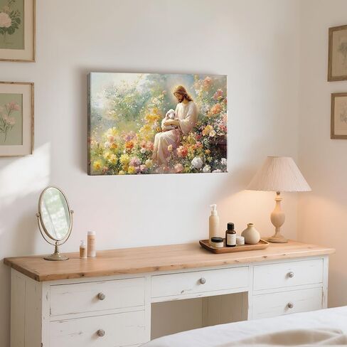 lamplig Pink Wall Art Flowers Canvas Prints Floral Pictures Gray Modern Romantic Artwork Blush Bloom Painting Stretched for Bathroom Living Dining Room Bedroom Home Wall Decor 12 x 16, 3 Panels in Kuwait