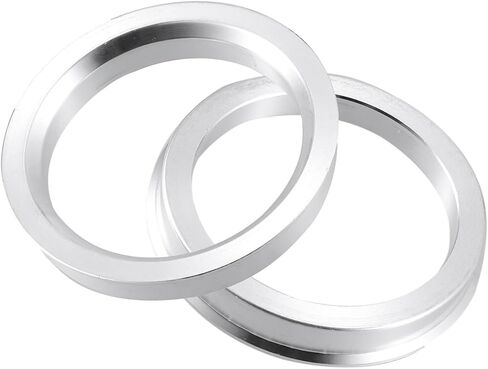 Motoforti 57.1mm to 66.1mm Universal Car Hub Centric Rings Silver Tone - Pack of 2 Long-Lasting in Saudi Arabia