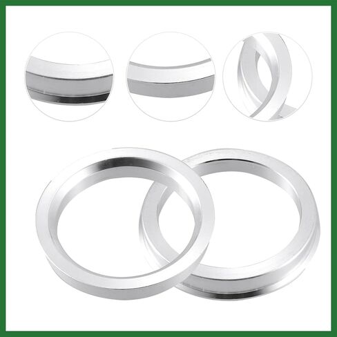 Motoforti 57.1mm to 66.1mm Universal Car Hub Centric Rings Silver Tone - Pack of 2 Long-Lasting in Saudi Arabia