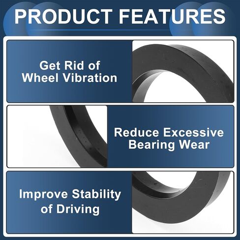 84.1mm to 64.1mm Car Wheel Hub Centric Rings Black Polycarbonate Wheels Center Shaft Shock Absorbing Hubrings 4 Pcs in Saudi Arabia
