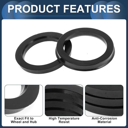 84.1mm to 64.1mm Car Wheel Hub Centric Rings Black Polycarbonate Wheels Center Shaft Shock Absorbing Hubrings 4 Pcs in Saudi Arabia