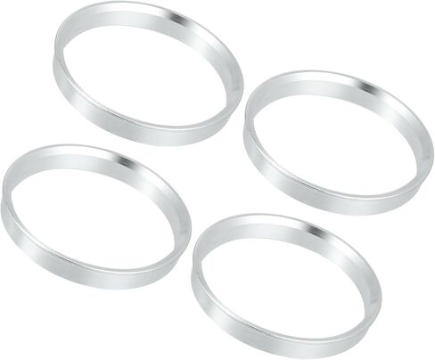 Motoforti 71.6mm to 66.1mm Universal Car Hub Centric Rings Silver Tone - Pack of 4 Long-Lasting in Saudi Arabia