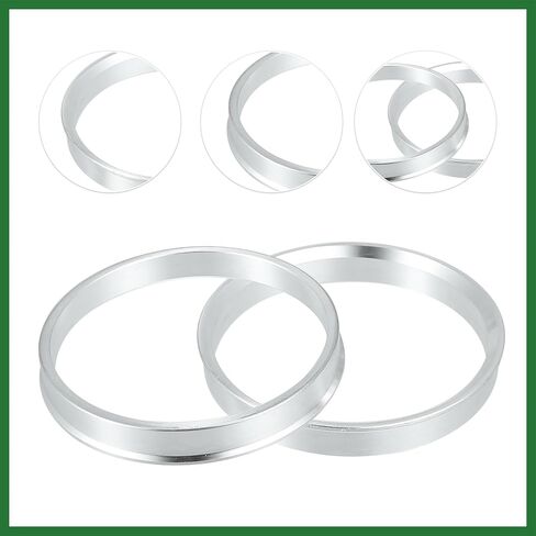 Motoforti 71.6mm to 66.1mm Universal Car Hub Centric Rings Silver Tone - Pack of 4 Long-Lasting in Saudi Arabia