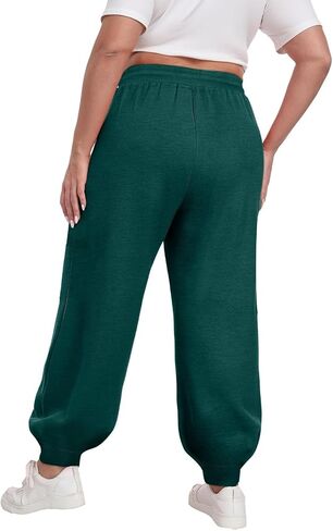 Jogging Pants for Women Plus Size Fall Sweatpants High Waisted Elastic Drawstring Joggers Lounge Casual Workout Pants in Saudi Arabia