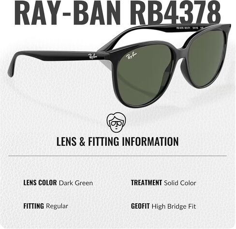 Ray-Ban RB4378 Square Shaped Sunglasses for Men & Women with Official RAYBAN Eyewear Kit in Saudi Arabia
