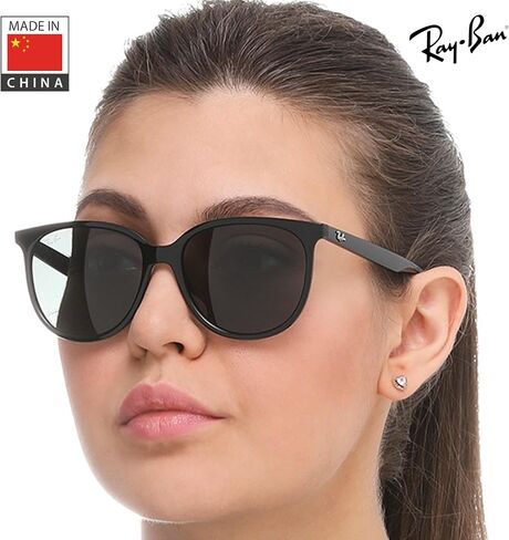 Ray-Ban RB4378 Square Shaped Sunglasses for Men & Women with Official RAYBAN Eyewear Kit in Saudi Arabia
