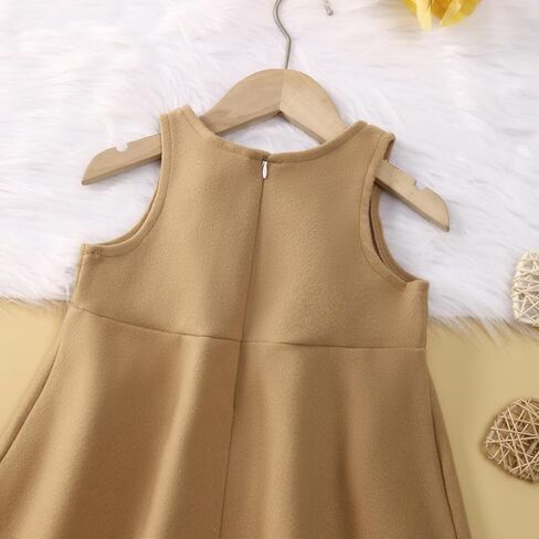 Toddler Baby Girl Dress Coat Long Sleeve Solid Color Buttons Jacket Coat Fall Winter Outfit in Saudi Arabia
