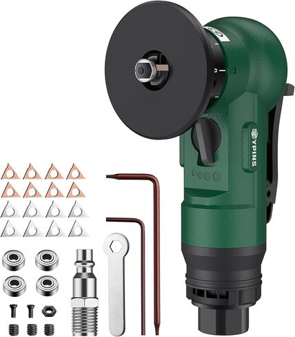 أداة شطب الهواء من EYPINS، آلة شطب هوائية لشطب الزاوية المعدنية المستديرة، قوس 45 درجة، 30000 دورة في الدقيقة، أداة تشذيب إزالة الأزيز الهوائية 1/4 بوصة للمعادن والفولاذ والألومنيوم والنحاس والأكريليك والخشب وشفرة C/R in Kuwait