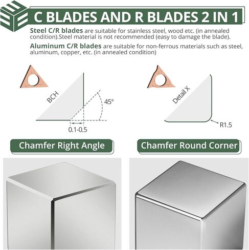أداة شطب الهواء من EYPINS، آلة شطب هوائية لشطب الزاوية المعدنية المستديرة، قوس 45 درجة، 30000 دورة في الدقيقة، أداة تشذيب إزالة الأزيز الهوائية 1/4 بوصة للمعادن والفولاذ والألومنيوم والنحاس والأكريليك والخشب وشفرة C/R in Kuwait