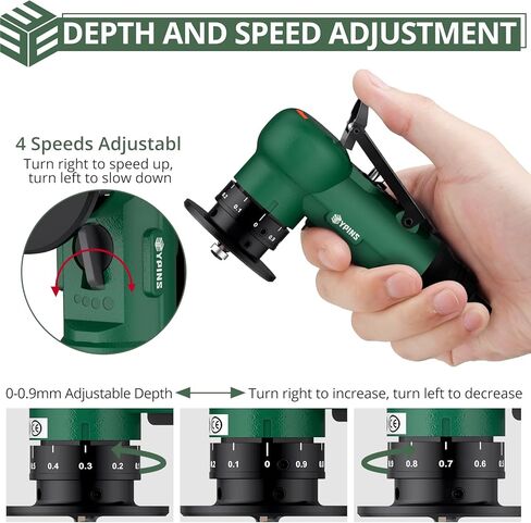 أداة شطب الهواء من EYPINS، آلة شطب هوائية لشطب الزاوية المعدنية المستديرة، قوس 45 درجة، 30000 دورة في الدقيقة، أداة تشذيب إزالة الأزيز الهوائية 1/4 بوصة للمعادن والفولاذ والألومنيوم والنحاس والأكريليك والخشب وشفرة C/R in Kuwait