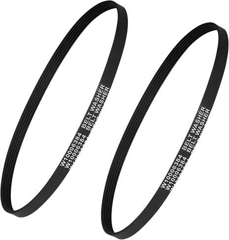 2 PCS W10006384 Washer Drive Belt, Replacement for Whirlpool, for Maytag, for Kenmore, Replacement Part for WPW10006384 AP6014712 PS11747978, Precise Adaptation, for Home Appliance Technicians in Saudi Arabia