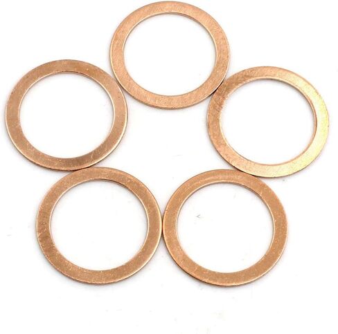 X AutoHaux 5 PCS 26 مم قطر داخلي غسالات النحاس حلقات حلقات ختم مسطحة in Saudi Arabia