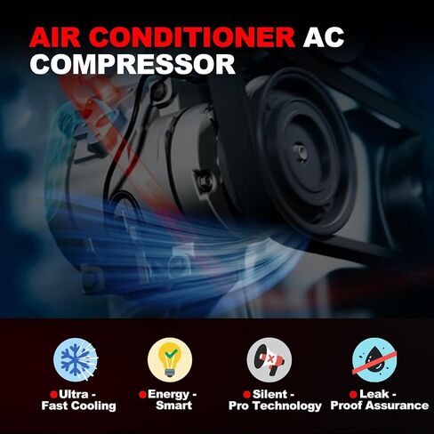 Air Conditioner AC Compressor with Clutch Compatible with 2015-2020 Cadillac Escalade, 2015-2019 GMC Sierra Yukon XL, 2014-2019 Silverado 1500 4.3L/5.3L/6.2L, 2015-2020 Suburban/Tahoe 5.3L in Saudi Arabia