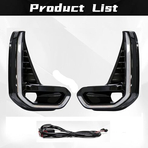 LED Daytime Running Lights For Toyota Hilux Vigo Revo 2015-2017 Fog Lamp Replacement Chrome Trim Driving Light With Turn Signal in Saudi Arabia