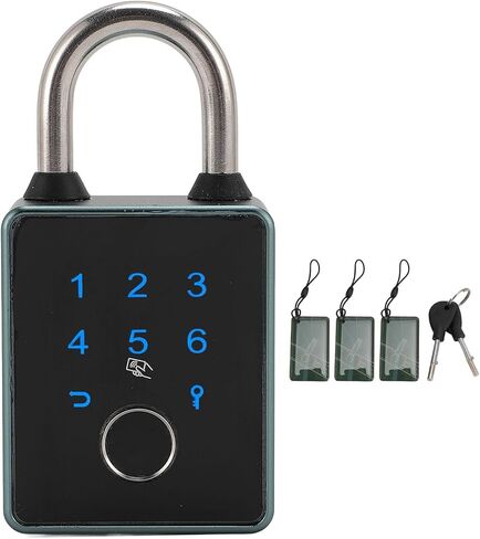 Fingerprint Padlock, Smart Padlock with Keyless Biometric, APP Control & Key Backup, Outdoor Heavy Duty Locker Lock for Gym Locker, Door, Luggage, Suitcase, Backpack in Saudi Arabia