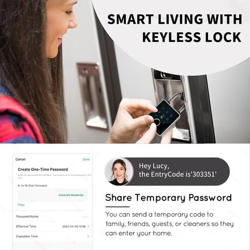 Fingerprint Padlock, Smart Padlock with Keyless Biometric, APP Control & Key Backup, Outdoor Heavy Duty Locker Lock for Gym Locker, Door, Luggage, Suitcase, Backpack in Saudi Arabia
