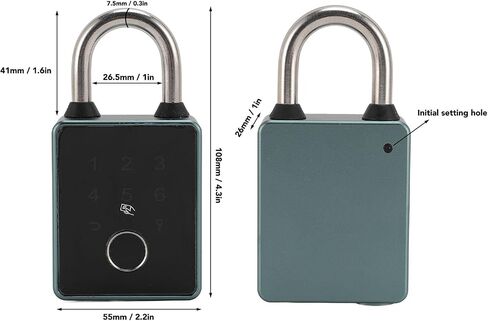 Fingerprint Padlock, Smart Padlock with Keyless Biometric, APP Control & Key Backup, Outdoor Heavy Duty Locker Lock for Gym Locker, Door, Luggage, Suitcase, Backpack in Saudi Arabia