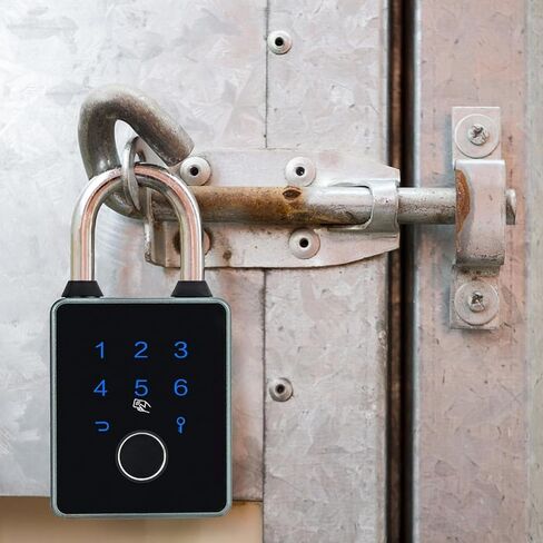 Fingerprint Padlock, Smart Padlock with Keyless Biometric, APP Control & Key Backup, Outdoor Heavy Duty Locker Lock for Gym Locker, Door, Luggage, Suitcase, Backpack in Saudi Arabia