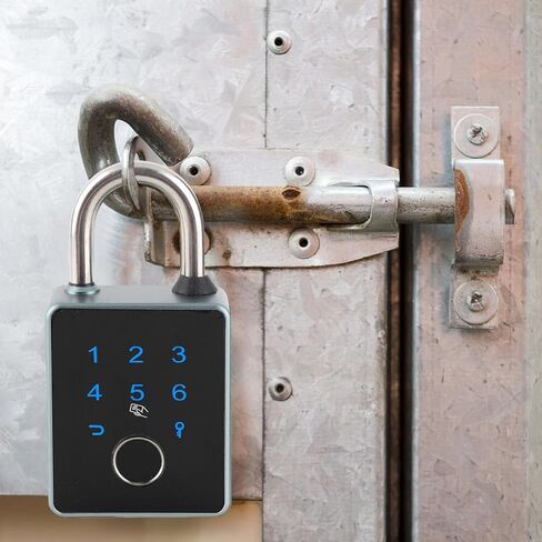 قفل بصمات الأصابع ، قفل ذكي مع Biometric بدون مفتاح ، التحكم في التطبيق والنسخ الاحتياطي المفتاح ، قفل الخزانة الشاق في الهواء الطلق لخزانة الصالة الرياضية ، الباب ، الأمتعة ، حقيبة ، حقيبة ظهر in Kuwait