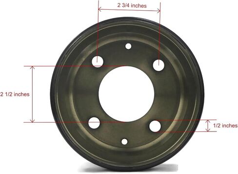The ROP Shop Rear Brake Drums & Shoes Kit for Yamaha J55-W2536-00, J17-25340-00, JU0-G6521-00 in Saudi Arabia