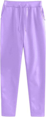 Jogger Sweatpants for Women High Waisted Plus Size Fall Pants Workout Active Baggy Lounge Pants with Pockets in Saudi Arabia