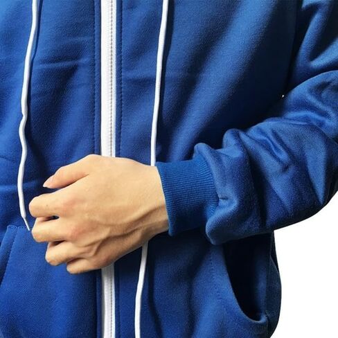 Blue Jacket Hoodie Coat Halloween Cosplay Plush Sans-Coat Costume Zipper Sweatshirts Unisex in Saudi Arabia