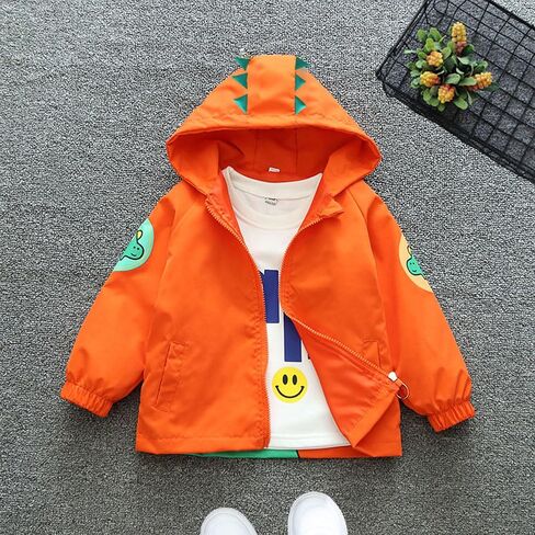 Pinu Cartoon Dinosaur Series Zip Coat Think Fashion Stacket مقنعن لليغ بويز فتيات الربيع فصل الصيف in Saudi Arabia
