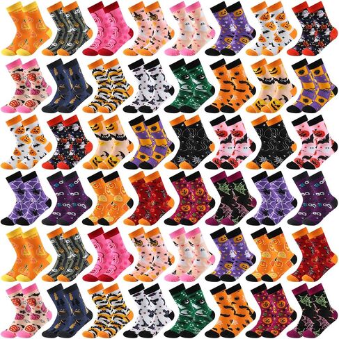48 Pairs Socks Bulk for Men Women Novelty Design Crew Socks for Holiday Gift in Saudi Arabia