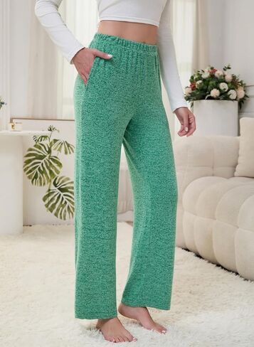 PNAEONG Womens Wide Leg Lounge Pants with Pockets Loose Comfy Casual Pajama Pants Cozy Pajama Bottoms in Saudi Arabia
