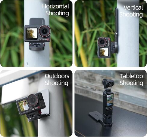 حامل تثبيت مغناطيسي Insta360 X4 متوافق مع كاميرا Insta360، حامل توجيه مغناطيسي مع برغي 1/4 لكاميرا الحركة 360، قاعدة حامل لـ Insta360 X4/X3/X/GO 3/GO 2/DJI Pocket 3 in Kuwait