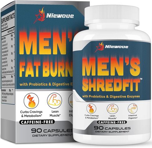 Thermogenic Fat Burner for Men, GLP-1 Support, Premium Appetite Suppressant with Green Tea, Probiotics & Digestive Enzymes - 90 Capsules in Saudi Arabia