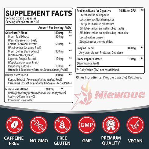 Thermogenic Fat Burner for Men, GLP-1 Support, Premium Appetite Suppressant with Green Tea, Probiotics & Digestive Enzymes - 90 Capsules in Saudi Arabia