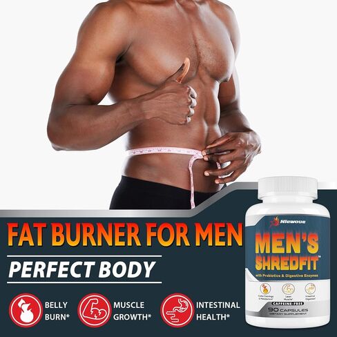 Thermogenic Fat Burner for Men, GLP-1 Support, Premium Appetite Suppressant with Green Tea, Probiotics & Digestive Enzymes - 90 Capsules in Saudi Arabia