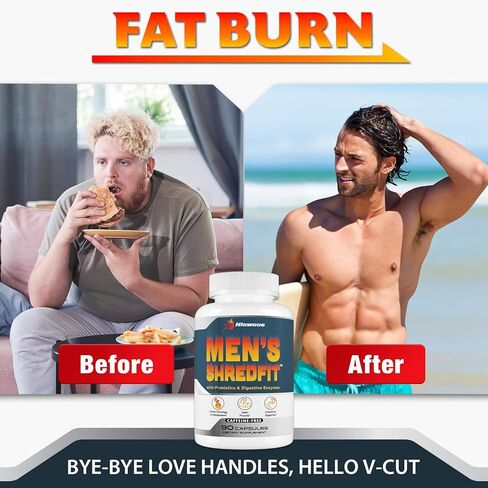 Thermogenic Fat Burner for Men, GLP-1 Support, Premium Appetite Suppressant with Green Tea, Probiotics & Digestive Enzymes - 90 Capsules in Saudi Arabia