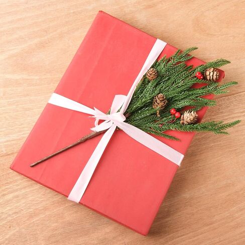 10PCS Christmas Norfolk Pine Stems, Real Touch 19 Inch Artificial Norfolk Pine Branches, Fake Greenery Pine Picks for Vase DIY Holiday Winter Table Indoor Decor(Green) in Kuwait