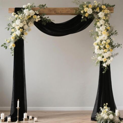 Chiffon Wedding Arch Draping Fabric 29'' x 20 FT Sheer Fabric for Draping Fitted Ceiling Draped Arbor Backdrop Curtain for Wedding Ceremony Party Engagement Bridal Shower Decor (Dusty Rose, 1 Panel) in Saudi Arabia