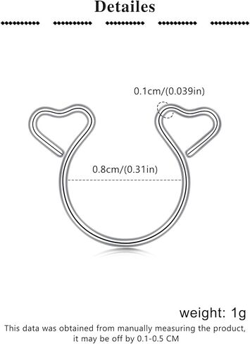 longita 1pair غير ثقب المجوهرات حلقات حلمة مزيفة قابلة للتعديل in Kuwait
