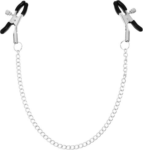 Body Chain Stainless Steel, Nipple Jewelry Non Piercing, Adjustable Body Clamps, Body Jewelry Clip, Body Chain for Women (Black) in Saudi Arabia