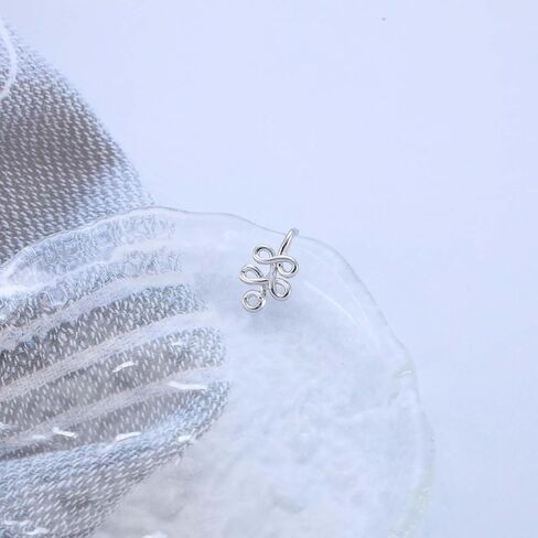 Vintage Geometric Knot Nose Ring Hoop Twisted Cuff Copper African Gold Fake Non Pierced Clip Jewelry for Women in Kuwait