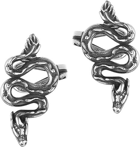 HZMAN Gothic Fake Nose Ring African Nose Cuffs Silver Faux Septum Stainless Steel Nose Rings Clip on Nose Jewelry for Woman Non Pierced Jewelry in Saudi Arabia
