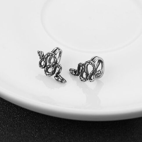 HZMAN Gothic Fake Nose Ring African Nose Cuffs Silver Faux Septum Stainless Steel Nose Rings Clip on Nose Jewelry for Woman Non Pierced Jewelry in Saudi Arabia