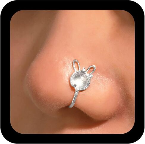 خمر كريستال أوبال أرنب أنف حلقة راينستون كفة CZ CZ لطيف النحاس الذهب الأفريقي مزيف لم؟ in Kuwait