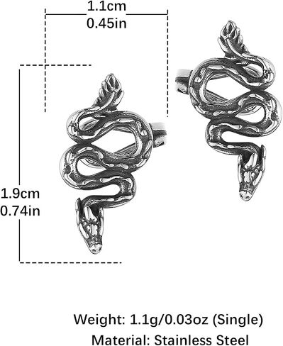 HZMAN Gothic Fake Nose Ring African Nose Cuffs Silver Faux Septum Stainless Steel Nose Rings Clip on Nose Jewelry for Woman Non Pierced Jewelry in Saudi Arabia