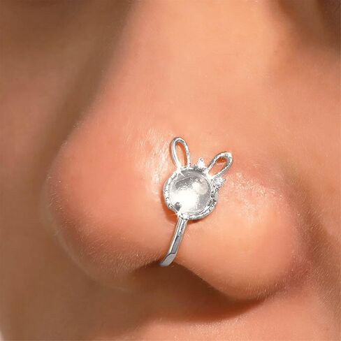 خمر كريستال أوبال أرنب أنف حلقة راينستون كفة CZ CZ لطيف النحاس الذهب الأفريقي مزيف لم؟ in Kuwait