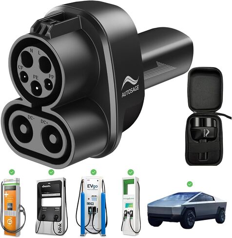 NACS to CCS Charging Adapter - Support Fast Charging for Ford, General Motors, and Rivian CCS1 Electric Vehicles at NACS Supercharger Stations, Support 500A, 1000V, and 250KW DC Fast Charging in Saudi Arabia
